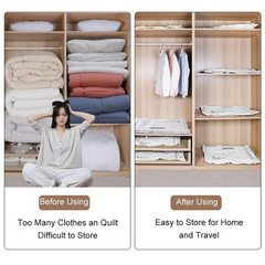 Vacuum Storage Bags for Clothes - Plastic Sealer Compression Bags