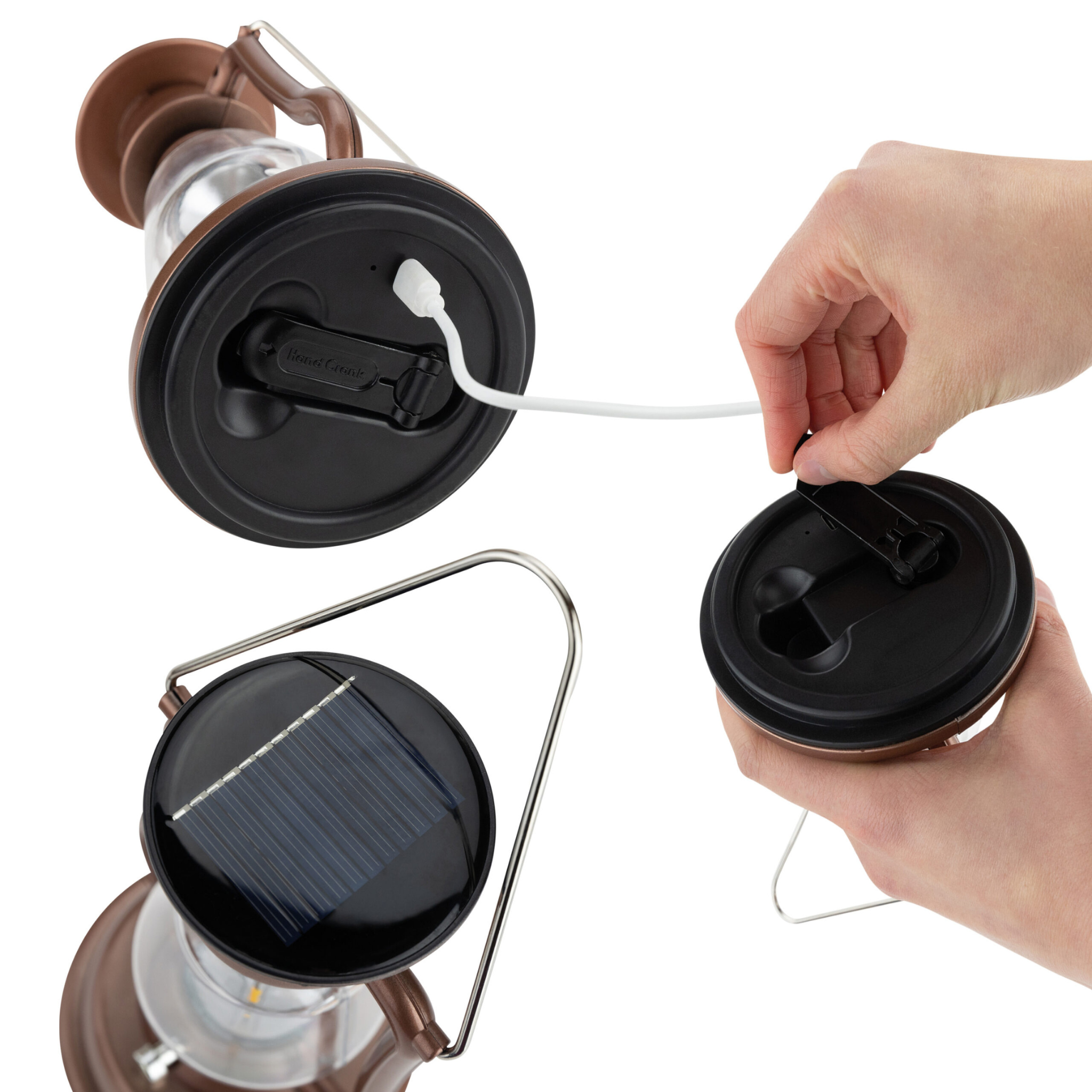 Solar and Hand Crank Hanging Lantern Lamp RY-T91