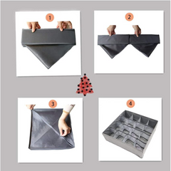 Compartment Storage Organizer Boxes for Baby Clothes, Ties, Socks, Panties, Belts