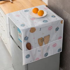 Dustproof and Oilproof Refrigerator Washing Machine Cover with Side Pockets