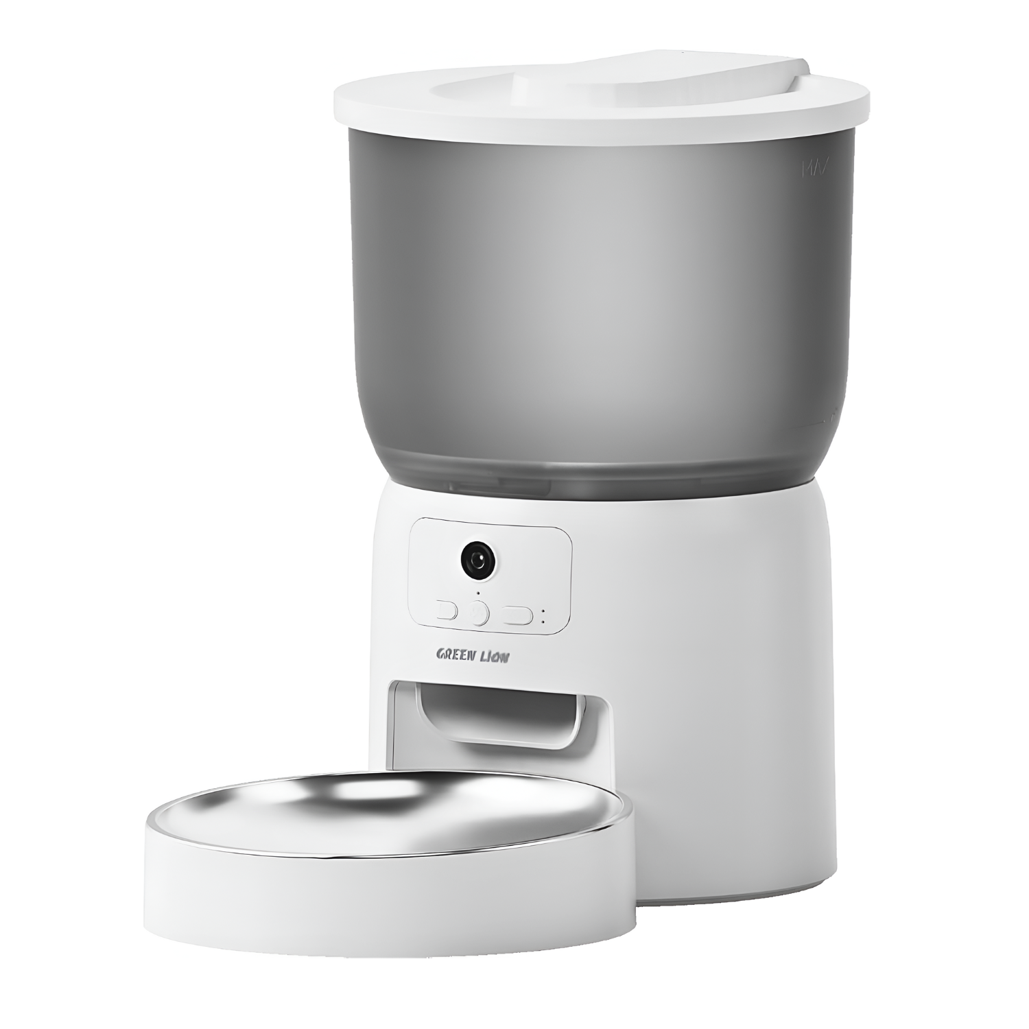 Green Lion Smart Pet Feeder for Cats with Stainless Steel Bowl