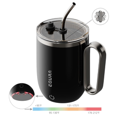 420ml Self Stirring Coffee Mug with Straw and LED Display, Automatic Mixing Cup with Lid 420ml Self Stirring Coffee Mug with Straw and LED Display, Automatic Mixing Cup with Lid