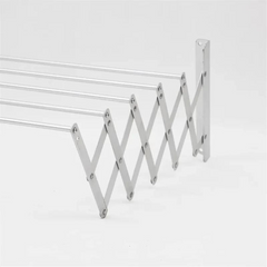 Wall Mounted Foldable Clothes Drying Rack - Extendable Laundry Hanger