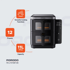 Porodo Lifestyle 11 Liter Double Stack Air Fryer