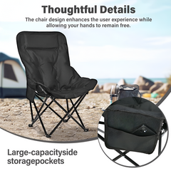 Oversize Outdoor Folding Camping Moon Chair