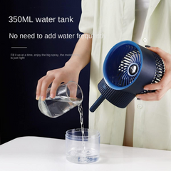 Personal Mini Desk Fan with Water Tank and Mist Spray, USB Rechargeable Cooling Fan and Air Humidifier Personal Mini Desk Fan with Water Tank and Mist Spray, USB Rechargeable Cooling Fan and Air Humidifier