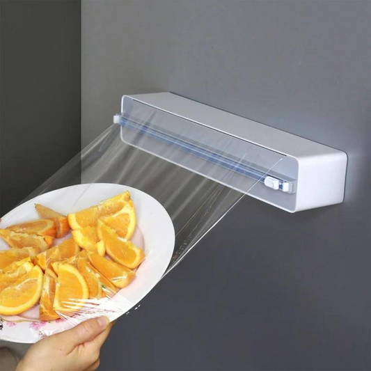 Cling Film Dispenser with Slide Cutter for Plastic Wrap