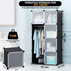 8 Cubes Portable Collapsible Wardrobe Cabinet 8 Cubes Portable Collapsible Wardrobe Cabinet
