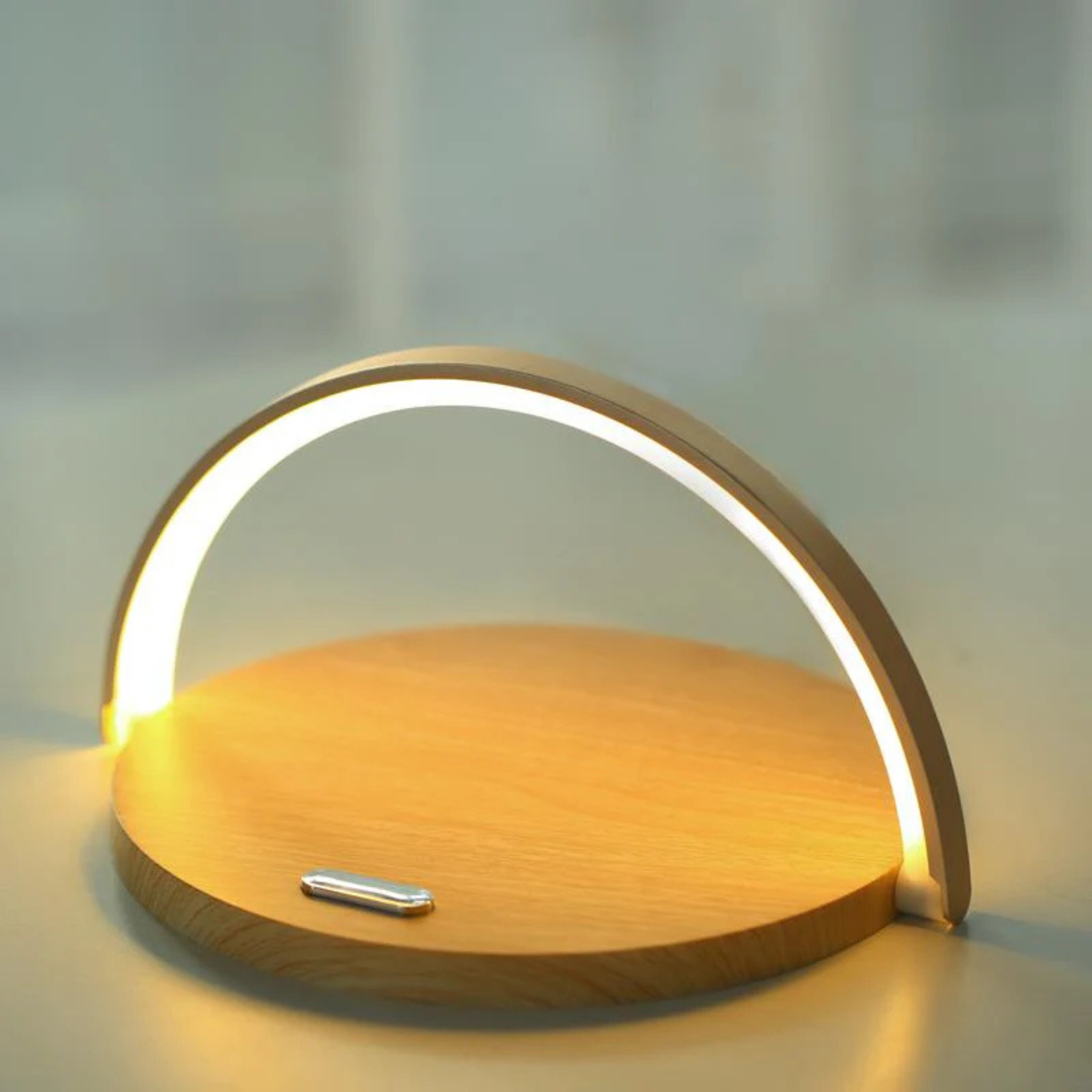 Rako Night Lamp with Wireless 10W Fast Charging Teak Wood