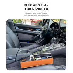 ZHUSE Car Seat Gap Seam Storage Box with Charging