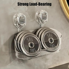 Wall Mounted Suction Type Bathroom Storage Organizer Rack