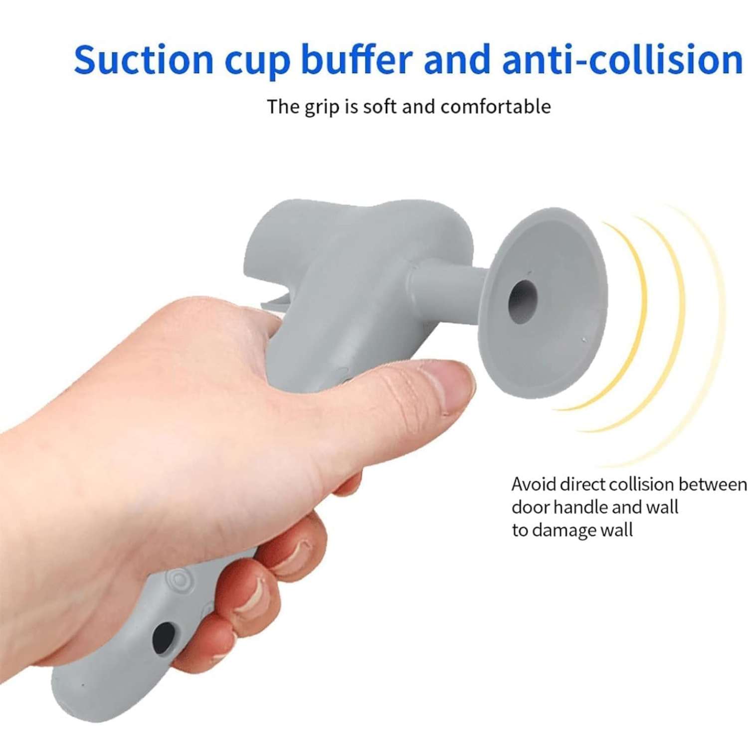 Anti Collision Silicone Door Handle Knob Cover for Back Wall Protection