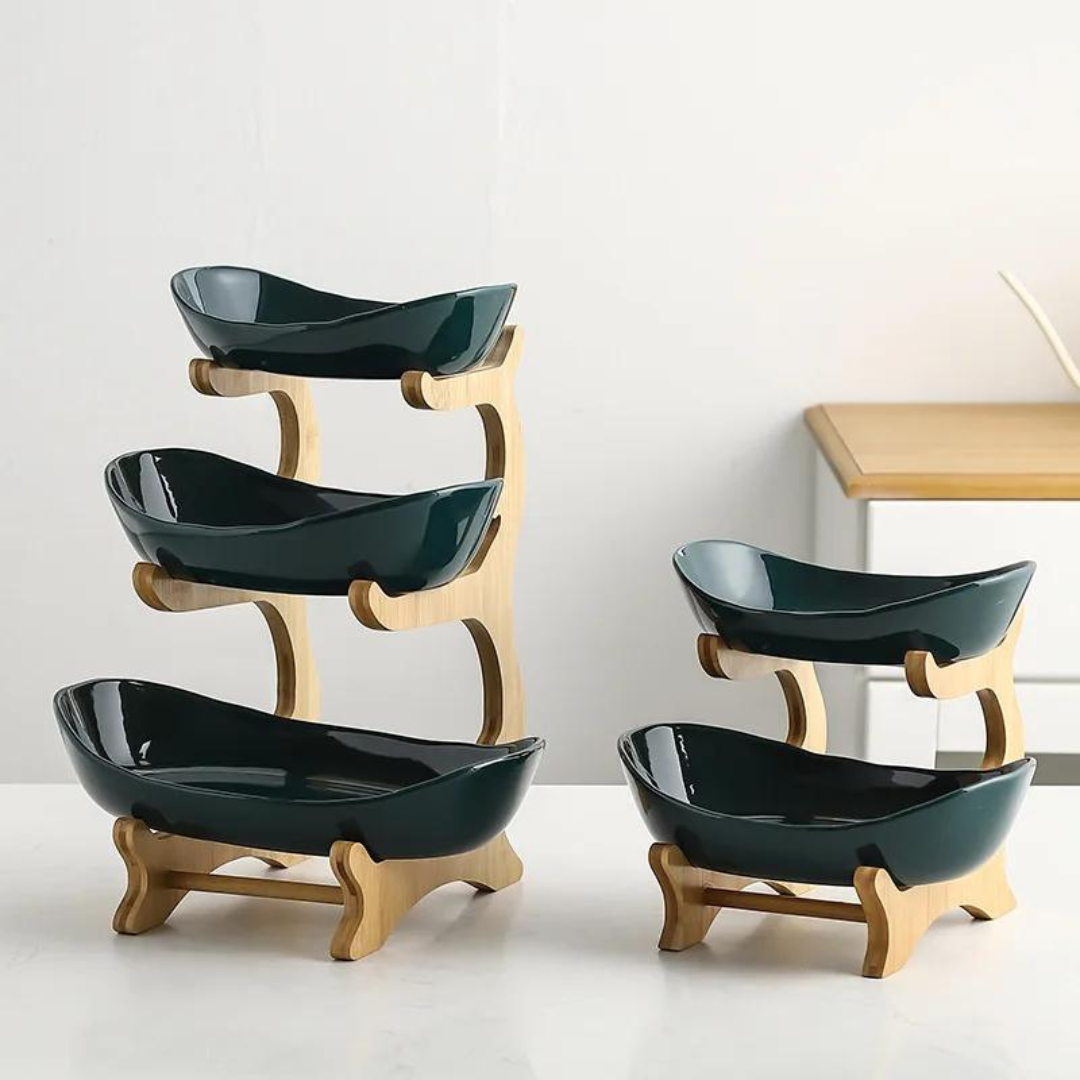 3 Layer Creative Modern Fruit Serving Bowl, Snack Plate, Dried Nuts Basket