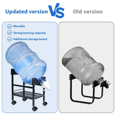 Water Dispenser Stand for Gallon Water Bottle with Locking Wheels
