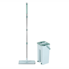 Microfiber Flat Mop with Bucket - Self Wash & Squeeze