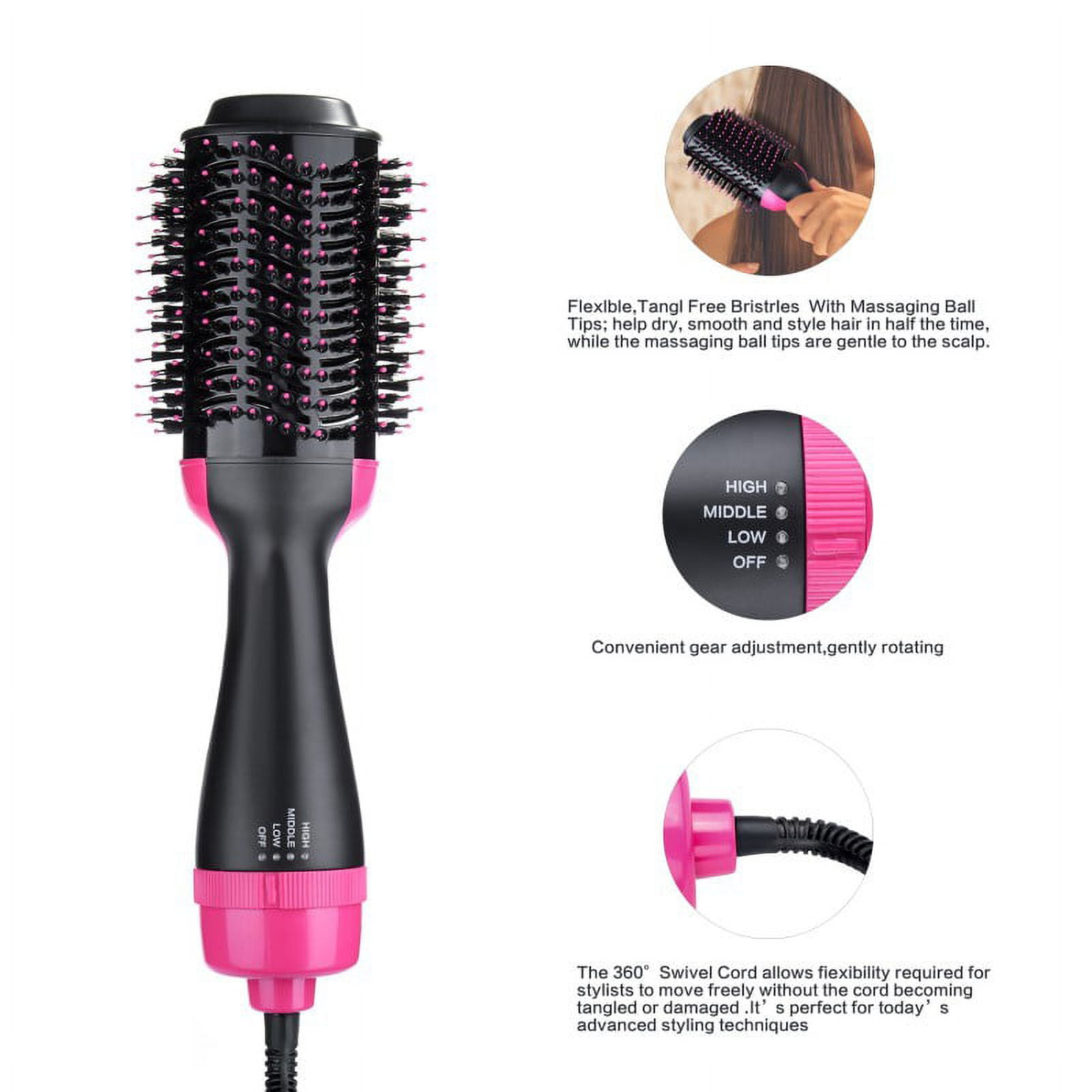 One Step Hot Air Brush, Volumizer Hair Dryer Styler Straightener