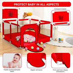 Square-shaped Playing Fence, Indoor Playpen for Toddlers
