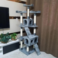 Indoor Cat Tree House, 5 Level Cat Climbing Tower