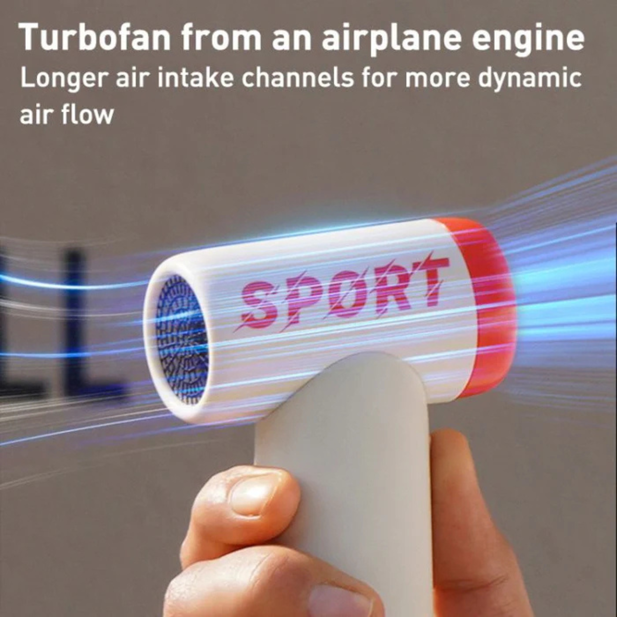 One Touch High Speed Mini Fan - Air Dryer, Portable Air Blower