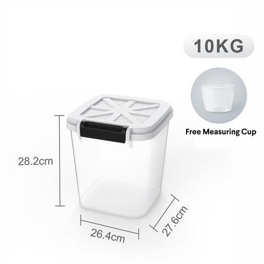 Airtight Rice Storage Container, Grain Storage Box, Rice Bucket for Kitchen 10 KG
