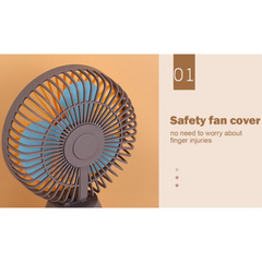 Shaking Head Table Fan / USB Charging Portable Mini Desk Fan