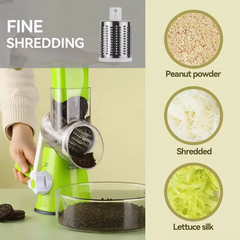 Manual Vegetable Cutter - Rotary Vegetable Slicer Shredder Chopper Machine
