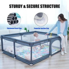 Large Playpen for Baby and Toddlers | Dark Grey | Without Balls Large Playpen for Baby and Toddlers | Dark Grey | Without Balls
