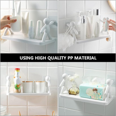 Wall Mount Punch-free Organizer Rack for Kitchen & Bathroom