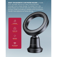 Moxedo Magnetic Car Phone Holder for Dashboard | 360° Rotating Snap-On Mount with Strong Magnets Moxedo Magnetic Car Phone Holder for Dashboard | 360° Rotating Snap-On Mount with Strong Magnets