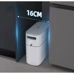 Ecoco Narrow Space Press-type Trash Can, Household Garbage Waste Bin