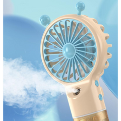 Mini Rechargeable 4 Speed Handheld Fan with Water Mist Spray