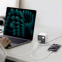 Momax 1-Charge Work Flow 3-Outlet GaN Power Cube 30W with USB Ports