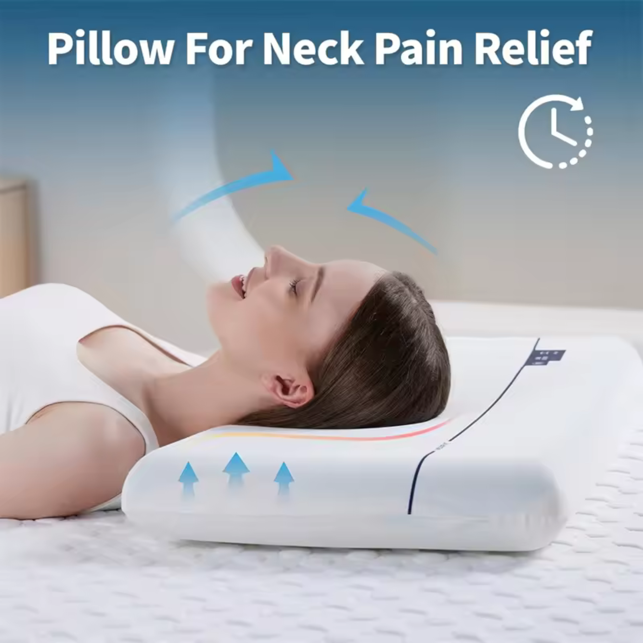Slow Rebound Memory Foam Pillow for Neck Pain Relief & Super Comfy Sleep