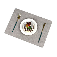 Waterproof Non-Slip Double-Sided Western Style Leather Placemats for Dining Table