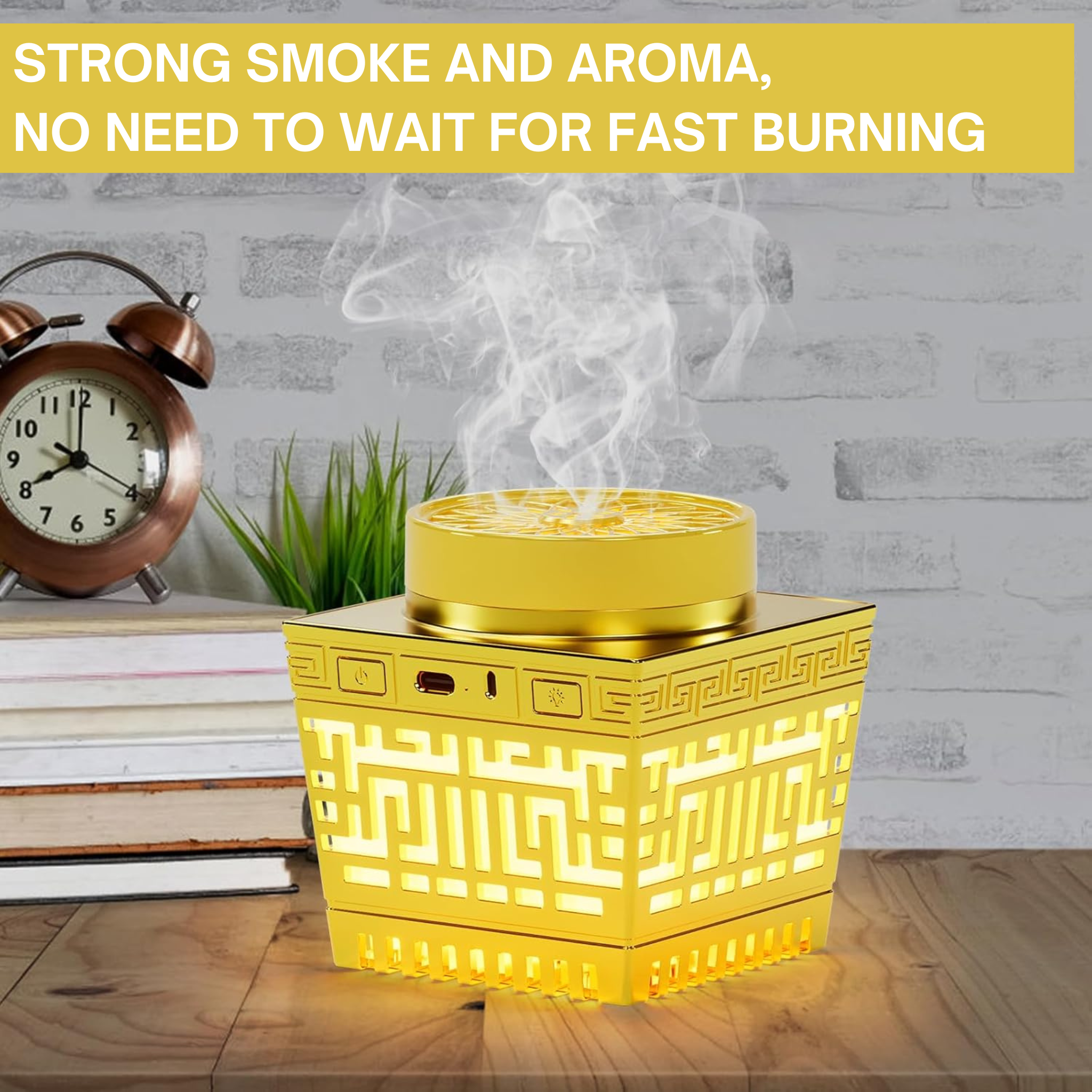 Portable USB Rechargeable Bakhoor Burner / Incense Burner with Remote Control