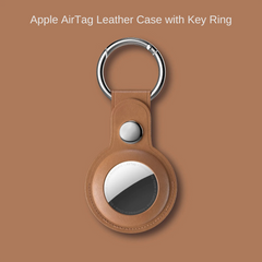 حافظة Apple AirTag الجلدية من Bluepebble مع حلقة مفاتيح