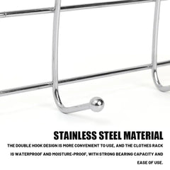 Multi Hooks Useful Stainless Steel Door Back Hanger Multi Hooks Useful Stainless Steel Door Back Hanger