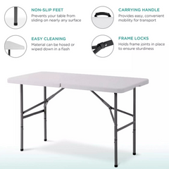 Height Adjustable Folding Outdoor Table (4 ft)