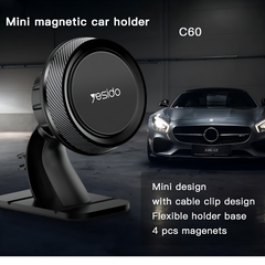 Yesido C60 360 Rotating Adjustable Car Dashboard Magnetic Phone Holder