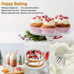 Stainless Steel Egg Beater Hand Push Semi Automatic Egg Whisk