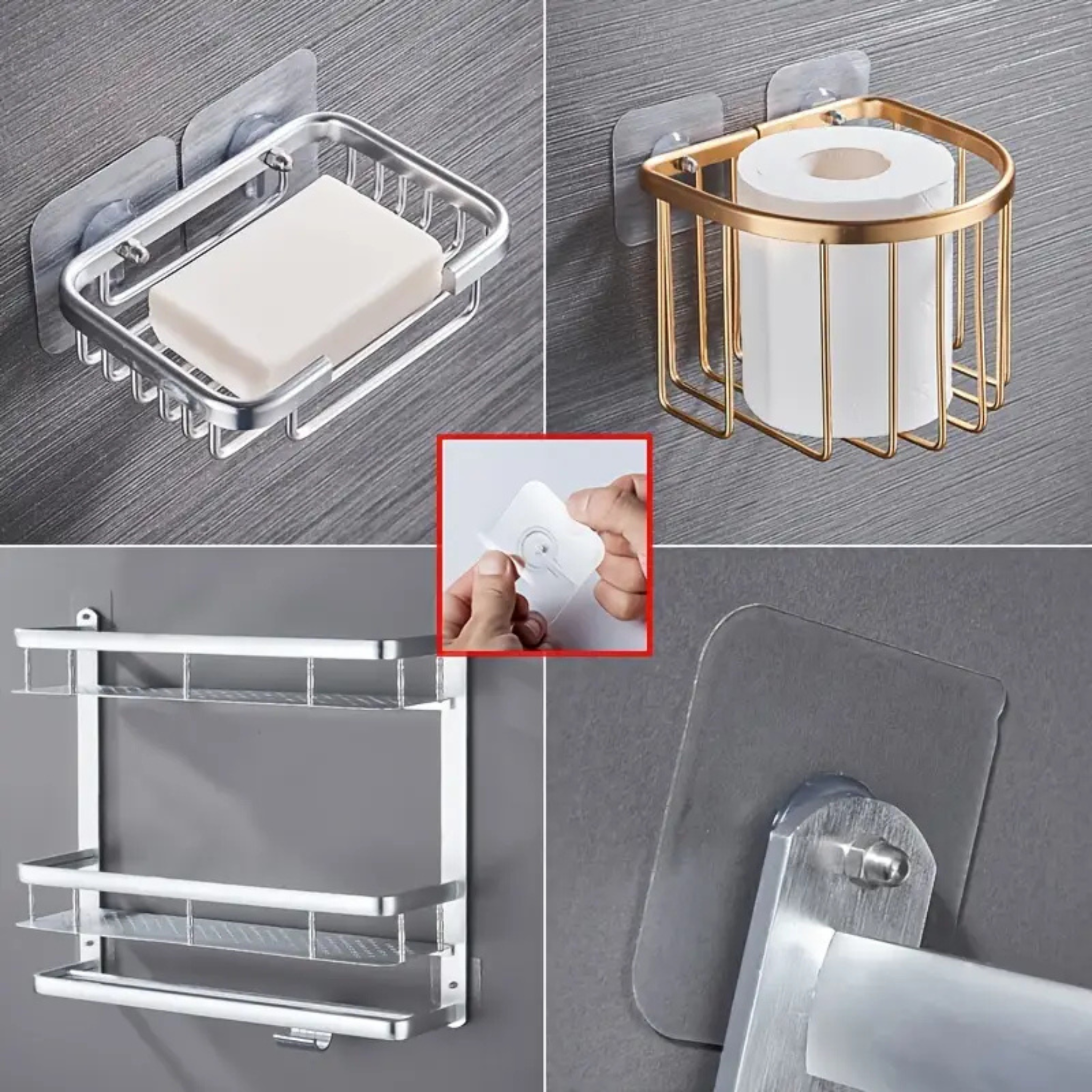 Nail Free No Wall Drilling Traceless Wall Mounted Adhesive Sticky Hook