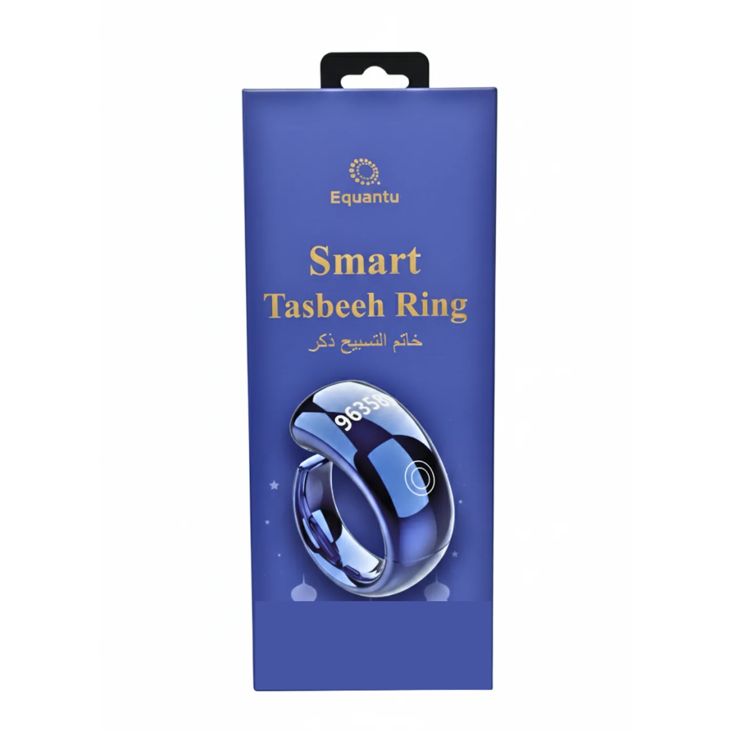 Equantu Smart Tasbeeh Ring Digital Tally Counter Blue