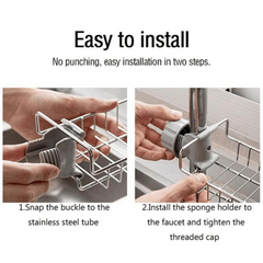 Sponge Holder Rack, Kitchen Sink Faucet Attachment Sponge Holder Rack, Kitchen Sink Faucet Attachment