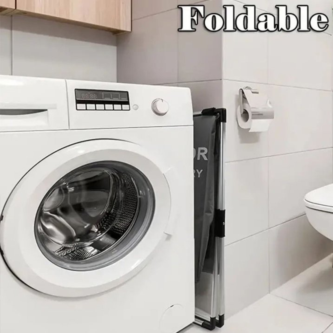 Three Compartments Clothes Sorting Collapsible Laundry Basket with Carry Handle