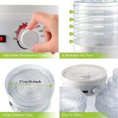 Food Dehydrator, 5 Layer Electric Fruits Vegetable Drying Machine