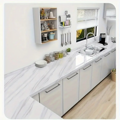 Waterproof Non-slip Self-Adhesive Marble Pattern Wallpaper Sticker for Kitchen, Cupboard & Dining Area