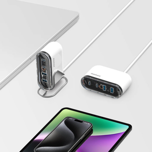 شاحن سطح المكتب Momax 1-Charger Flow PD 80W بأربعة منافذ GaN