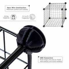 8 Cubes DIY Metal Grid Wire Wardrobe Organizer Home Decor Shelf 8 Cubes DIY Metal Grid Wire Wardrobe Organizer Home Decor Shelf