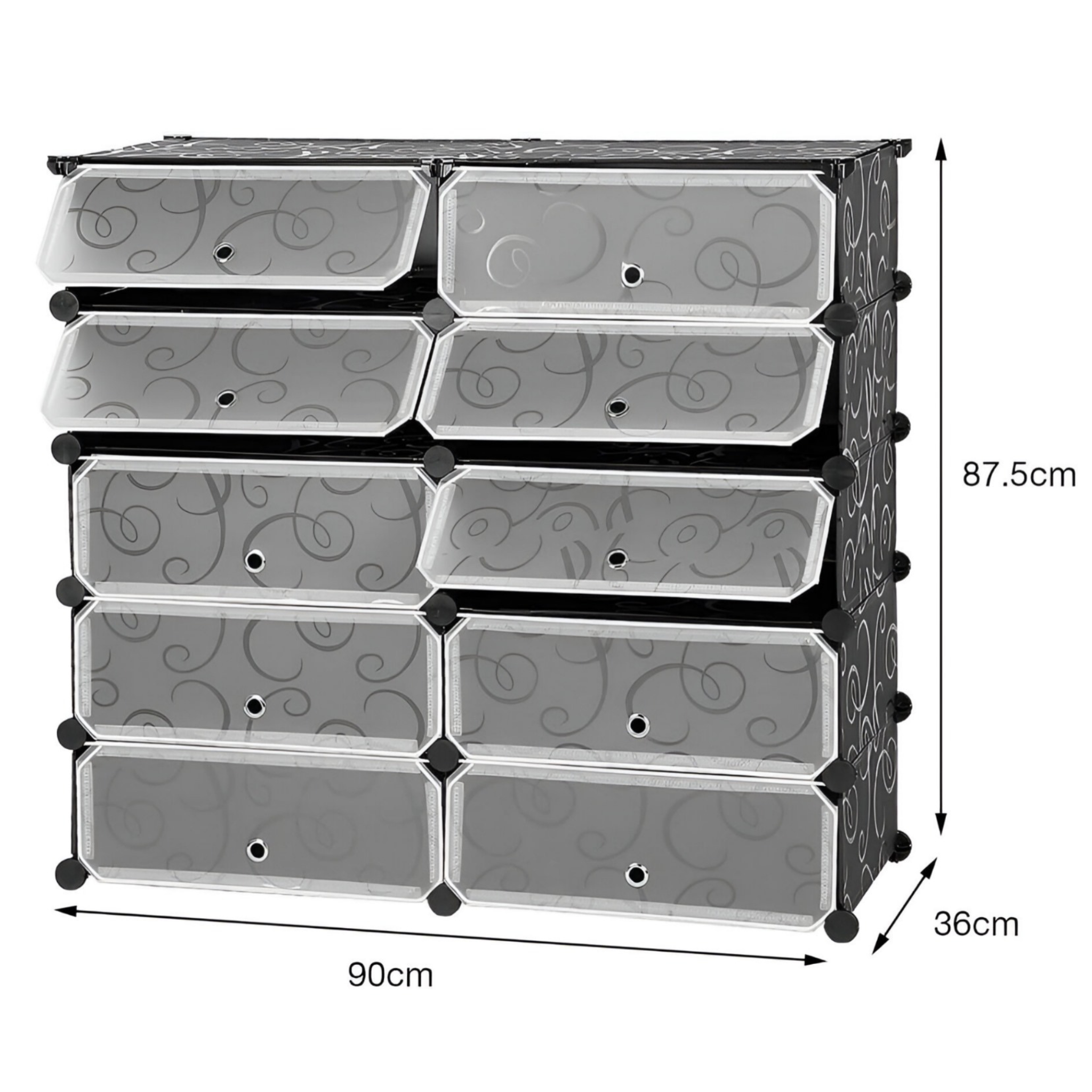 Multi Doors DIY Dustproof Shoe Cabinet with Doors
