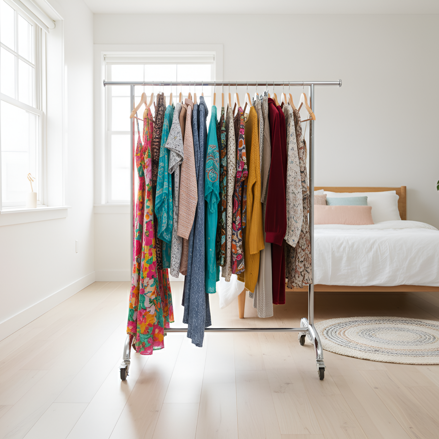 Abaya Stand with Wheels for Shops and Boutiques